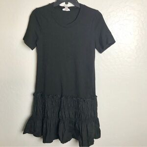 Chelsea28 Black Ruffle Hem Maxi Dress